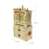 D'Dass Multi Color Mdf and Sheesham Wooden Temple With Cabinet For Pooja