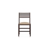Caprica Solid Wood Dining Chair Set Of 2 In Mango Walnut Finish With Sandshell Beige