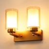 Eliante Cloth Shade Wall Lights Mild Steel & Fabric Material Antique Gold & Cream Finish