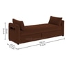 Jedlo Velvet 2 Seater Ottoman Bench with Storage  in Brown Color