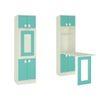 Royale Kids Folding Study Desk cum Bookshelf in Misty Turquoise Colour