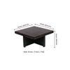 Blane Sheesham Wood Coffee Table With 4 Stools Set In Mahogany Finish & Multi Colour Israel Print Kantha Fabric Cushions