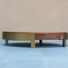Ireka Homes Kaarigari Acacia Wood Trivet with Metal Legs (10x2 in)