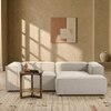 Elegantedge Wood Left Aligned 2-Seater With Upholstery Non Storage Sofa In White Colour