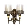 Eliante Luminae Antique Gold Iron Wall Light With E27 Holder In Antique Gold Colour