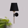 Devansh Metal Electric Wall Light in Black Colour with Black Shade Count of 1 Light