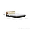 Hexa Engineered Wood Modern Queen Bed With Headboard Without Storage In Slate Grey And Giant Wood