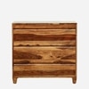 Rehan Solid Wood 3 Chest Of Drawers in Rustic Finish