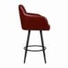 Doe Buck Luxury Faux Leather Counter Height Bar Stool in Brown Colour