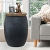 Metalsmith Metal Side Table in Black Finish