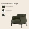 Odette Lounge Chair In Army Green Leather