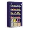 Bruce 18 Pair Shoe Rack in Blue Finish