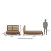 Fujiwara Solid Wood King Size Bed In Amber Walnut Finish