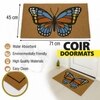 Luxe Home 100% Natural Coir Doormat Butterfly Print Design (71x45 cm)