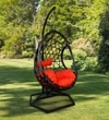 Lugano Wicker Swing In Black Color