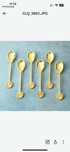 Golden Petal Elegant Dessert Spoon Set for Dining & Serving