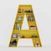 Abracadabra Engineered Wood  Bookshelf in Yellow Finish