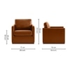 Bobby PU Leather Lounge Chair in Tan