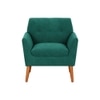Thomas Boucle Fabric Arm Chair in Green Colour