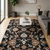 Presto Black Traditional Hand Tufted Wool Carpet 6X9 Feet
