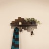Glencroft Wooden Wall Shelf Organiser With Key Holders