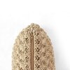 Popcorn Khaki  And Natural Knitted Cushion Cover  16X16 Inches