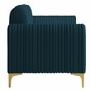 Veniza Velvet 2 Seater Sofa In T Blue Colour