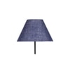 Lotus Blue Natural Fiber Floor Lamp with Black Iron Base