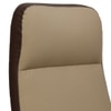 Ettorez Lexus Hb Ultra Premium Leatherette Office Chair In Beige And Mocha Colour