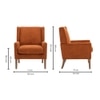 Leston Boucle Fabric Lounge Chair in Orange Colour