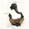 Pitambara Polyresin Figurine in Matte Black Colour