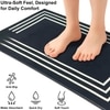 Luxe Home Stripe Border Design Rubber Doormat-(35x58 cm)