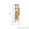 Hexa Engineered Wood Bookshelf Multipurpose Storage Rack in Frosty White and Giant Wood Colour