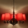 Devansh Wood Wall Mounted Lamp With Off-White Cotton Shade