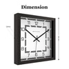 Modern Square Wall Clock with Graphic Frame and Bold Numerals