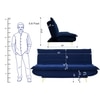 Bliss 3 Seater Sofa Cum Bed In Blue Colour