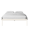 Pinner Metal Non Storage Queen Bed in Glossy Ivory Finish