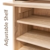 Rosso Shoe Cabinet in Teak Brown – Elegant Wooden Shoe Storage Cabinet for Home Interiors