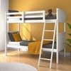 Hiddensee Solid Wood Bunk Bed in White Colour