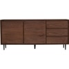 Scandinavian Hutto Large Sideboard Walnut Finish