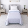Aya White & Blue Floral Cotton Dohar Single Bed Reversible 300 Gsm Size 240 X 160 Cms