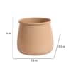 Glossy Flower Pot Single In Beige Colour