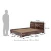Ohio Solid Wood Queen Size Non Storage Bed In Mahogany Finish