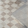 Checkered Bliss Wool Rectangle Carpets Hand Knotted in Mocha Brown Colour