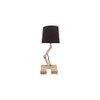 Flex Beige Wooden Table Lamp with Black Fabric Lampshade