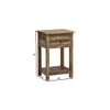 Adinoy Solid Wood Bedside Table Multicolored Finish