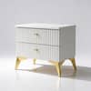 Aurum Ridge Side Table in White  Colour