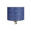 Amara Wood Table lamp with Blue Jute Shade