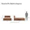 Boston Solid Wood King Size Box Storage Bed In Teak Finish