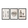 The Castle Decor Vintage Kitchen Wall Art Set of 3 12x18 Inch